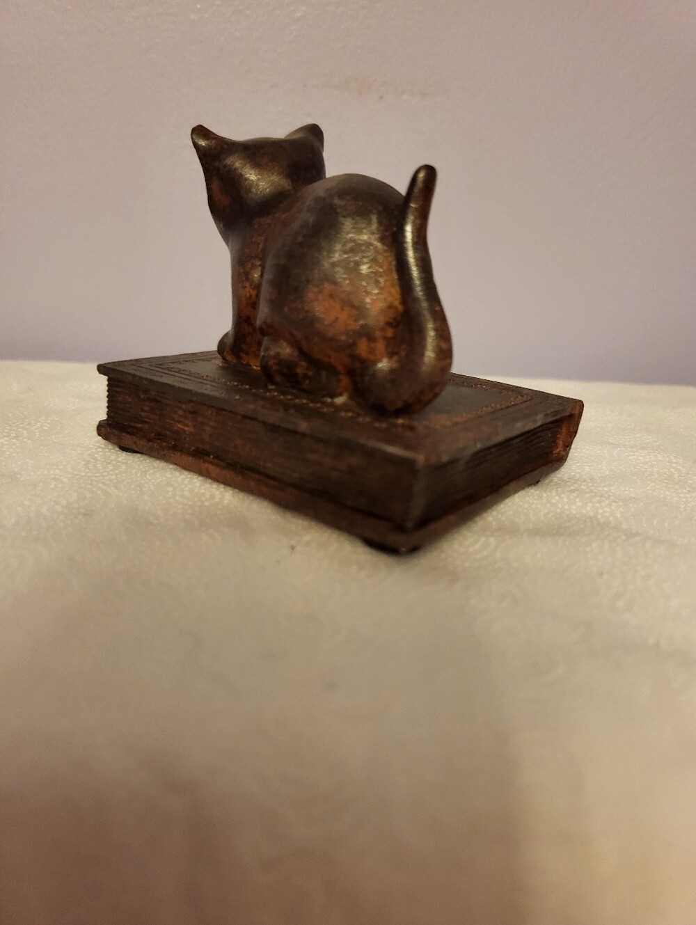Decorative Brown Cat Figurine on Book - Home Accent Decor - Picture 5 of 10